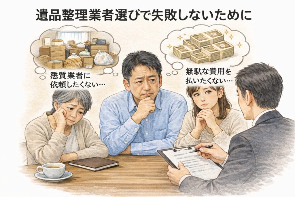 遺品整理業者選びで失敗しないために